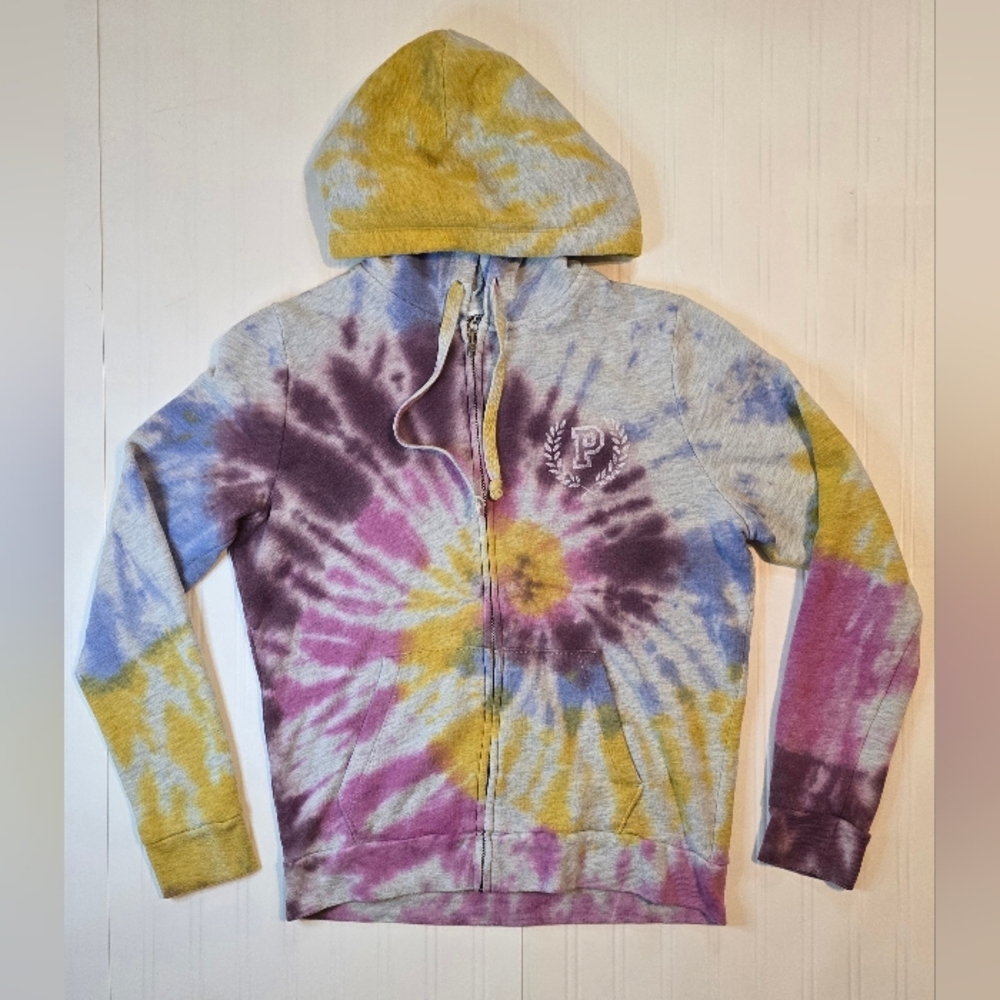 Victorias Secret Pink Tie-Dye Hooded Sweatshirt